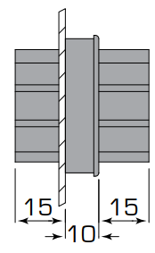 Diagram showing the side view of the B4-30 Bushing