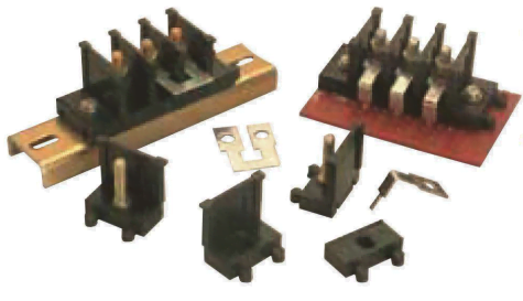 Photograph of Termate's M4A Interlocking Terminals with M4 brass thread