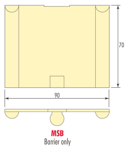 Diagram of the MSB Heavy Duty Barrier only