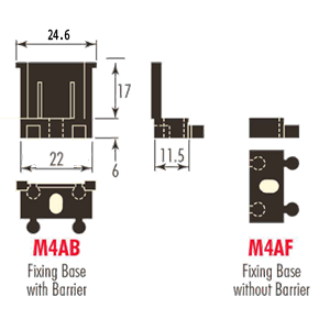 Barrier and Fixing Base unit for use with M4A and M4A Brass Compact Terminal